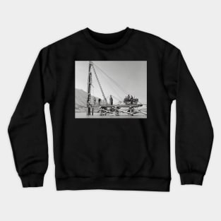 Bridge Builders in Alaska, 1942. Vintage Photo Crewneck Sweatshirt